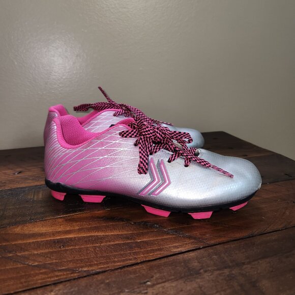 DSG Pink and Silver Soccer Cleats  Girls Size 13 - Picture 2 of 15